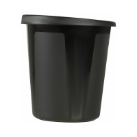Корзина для бумаг Стамм 9 л, цельная, черная КР60