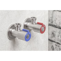 Комплект угловых кранов RM 1/2 х 1/2 НР-НР нержавеющая сталь AISI304 ATS-1212-2