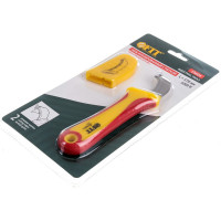 Изолированный нож FIT 1000 В с пяткой, нержавеющая сталь, 170 мм, лезвие 37 мм, прорезиненная ручка 10604