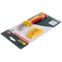 Изолированный нож FIT 1000 В с пяткой, нержавеющая сталь, 170 мм, лезвие 37 мм, прорезиненная ручка 10604