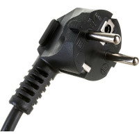 Шнур питания LANMASTER C13-Schuko угловая, 3х0.75, 220В, 10А, черный, 5 м LAN-PP13/SHA-5.0-BK