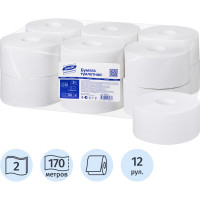 Бумага туалетная д/дисп Luscan PROFESSIONAL Luscan Professional 2сл бел втор 170м 12рул/уп 368529