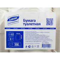 Бумага туалетная д/дисп Luscan PROFESSIONAL Luscan Professional 1сл бел цел втул 200м 12рул/уп 694878