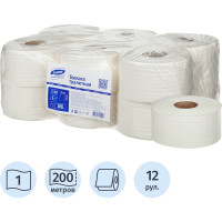 Бумага туалетная д/дисп Luscan PROFESSIONAL Luscan Professional 1сл бел цел втул 200м 12рул/уп 694878