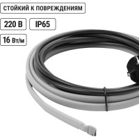 Нагревательный саморегулирующийся кабель TDM ELECTRIC Стоплёд НСК6-Н с вилкой, на трубу 6 м, 96 Вт SQ2510-0003