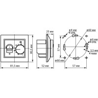 Терморегулятор TDM Термостат для теплого пола ТТП 16А 250В с датчиком 3м "Таймыр" белый Electric SQ1814-0031