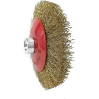 Щетка-крацовка коническая (125 мм; M14; латунированная витая проволока) Pobedit 2133225