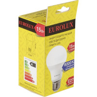 Светодиодная лампа Eurolux LL-E-A60-15W-230-6K-E27 груша, 15Вт, холодный, Е27 76/2/74