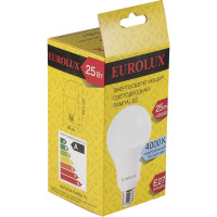 Светодиодная лампа Eurolux LL-E-A80-25W-230-4K-E27 груша, 25Вт, нейтральный, Е27 76/2/76
