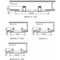 Светильник точечный стеклянный двойной KANLUX MORTA CT-DSL250-B/ 19360