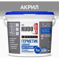 Герметик акриловый пароизоляционный шовный KUDO ВНУТРЕННИЙ PROFF, 7 кг, белый SMS-311