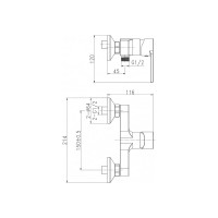 Смеситель для душа Cersanit BRASKO BLACK 63109