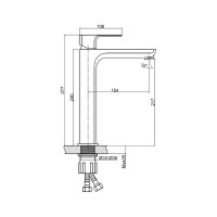 Смеситель для раковины Cersanit GEO высокий, с клик-клак 63043