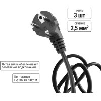 Силовой удлинитель TDM ELECTRIC УХз16-004 металлическая катушка, А3, 4 места IP44/50м КГ 3х2,5 SQ1301-0172