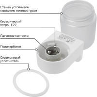 Светильник TDM ELECTRIC НПБ400-2П настенный, угловой белый, IP54, 60 Вт, основание-поликарбонат SQ0303-1503