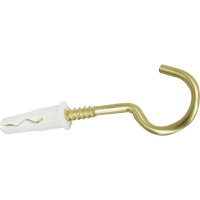 Дюбель ЕВРОПАРТНЕР MULTI 6 + крюк-шуруп, d3,8 х L40 белый, 10 шт. RB2 0152