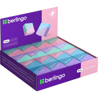 Ластик BERLINGO Haze прямоугольный, ассорти, 34х34х14 мм BLc_00490