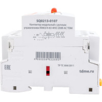 Модульный контактор TDM ELECTRIC с ручным управлением КМ63/4-63 4НО 230В АС SQ0213-0107