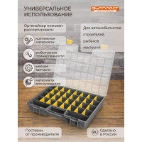 Органайзер Бытпласт WORKER, 19, 480х370х70 мм, серый 433240511