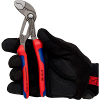 Переставные клещи Knipex Cobra, 42 мм (1 1/2"), 180 мм, серые, 2К ручки, KN-8702180SB