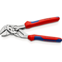 Переставные клещи-ключ Knipex 40 мм (1 1/2"), длина 180 мм, хром, 2К ручки, KN-8605180SB