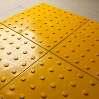 Тактильная плитка преодолимое препятствие, поле внимания, PALITRA TECHNOLOGY конусы линейные 10шт 50245-2-PVC-500x500x4-Y-10