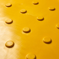 Тактильная плитка преодолимое препятствие, поле внимания, PALITRA TECHNOLOGY конусы линейные 10шт 50245-2-PVC-500x500x4-Y-10