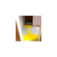 Тактильная плитка преодолимое препятствие, поле внимания, PALITRA TECHNOLOGY конусы линейные 10шт 50245-2-PVC-500x500x4-Y-10