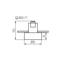 Встраиваемый светильник KANLUX MINI RITI черный GU10 B/B/ 27578
