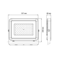 Светодиодный прожектор Jazzway PFL-S2 100Вт 6500К IP65 220–240В ДО с клапаном закаленное матовое стекло серый 2853325D