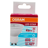 Светодиодная лампа Osram LED STAR PAR16 4Вт GU10 265 Лм 4000 К Нейтральный белый свет 10х1 4058075481374