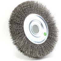 Щетка дисковая 13-096 150х22.2 мм, ворс гофрированная нержавеющая сталь 0.30 мм для УШМ EuroBrush EB-MCST5