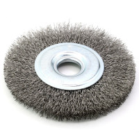 Щетка дисковая 13-096 150х22.2 мм, ворс гофрированная нержавеющая сталь 0.30 мм для УШМ EuroBrush EB-MCST5