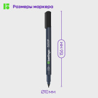 Набор перманентных маркеров Berlingo "Multiline PE100" 03цв., пулевидный, 1,0мм, европодвес, BMc_31409