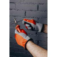 Утепленные перчатки (на флисе) Jeta Safety из PU кожи, размер L/9 JLE625-9/L