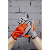 Утепленные перчатки (на флисе) Jeta Safety из PU кожи, размер L/9 JLE625-9/L