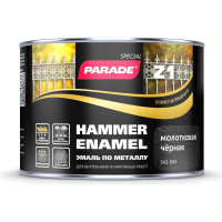 Эмаль по металлу PARADE Z1 молотковая 543-504 черный 0,45 л Лк-00002089