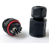 Водостойкий 3-полюсный разъем TTAF Elektronik вилка 250V 20A IP68 WPM-0300M20
