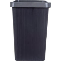 Бак для мусора HAPPI DOME 16 литров, прямоугольный, черный/серый, полипропилен HDB-035-16