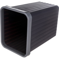 Бак для мусора HAPPI DOME 16 литров, прямоугольный, черный/серый, полипропилен HDB-035-16