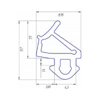 Уплотнитель KOMFORT Москитные системы для окон и дверей ПВХ VEKA 14м УП00632