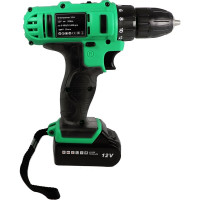 Аккумуляторная дрель-шуруповерт Zitrek Greenpower 12-Li (12В, Li-ion аккумулятор 2шт, ЗУ, кейс, бита) 063-4074