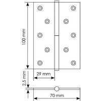 Петля MORELLI MSD 100х70х2.5 BL L, стальная, левая, цвет - черный 9012493
