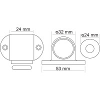 Магнитный дверной ограничитель MORELLI MDS-1 PC, цвет - хром 9011015
