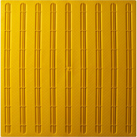 Тактильная плитка PALITRA TECHNOLOGY направление движения, полоса 10шт 50245-1-PVC-500x500x4-Y-10