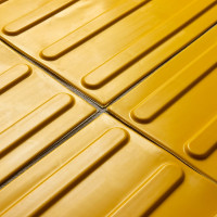 Тактильная плитка PALITRA TECHNOLOGY направление движения, полоса 10шт 50245-1-PVC-500x500x4-Y-10