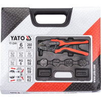 Пассатижи для обжима и зачистки проводов в наборе YATO 6 предметов (пластиковый кейс) YT-2245