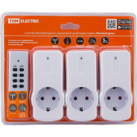 Комплект для беспроводного управления розетками TDM ELECTRIC ПУ3-Р1.3 3 приемника "Уютный дом" SQ1508-0205