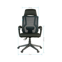 Кресло руководителя Helmi HL-E32 Ergo LUX, регулируемый подлокотник, подголовник и поясничный упор, ткань черная 284606