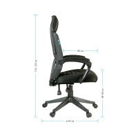 Кресло руководителя Helmi HL-E32 Ergo LUX, регулируемый подлокотник, подголовник и поясничный упор, ткань черная 284606